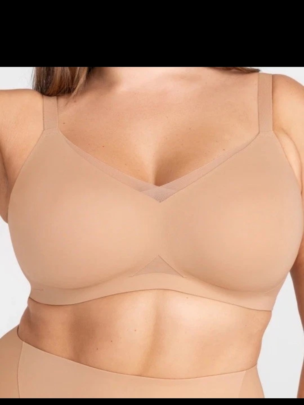 Honeylove Crossover Wireless Bra Nude Size 1X